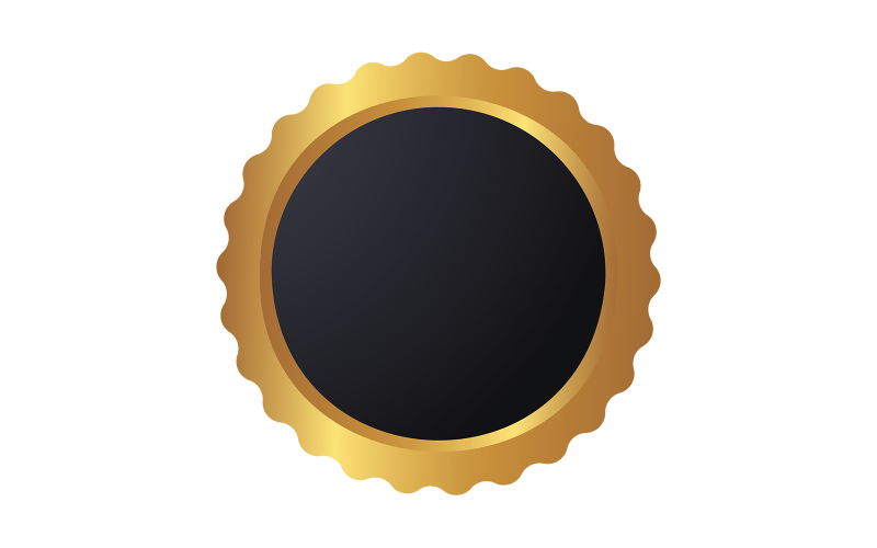 Badget d'oro illustrazione vettoriale