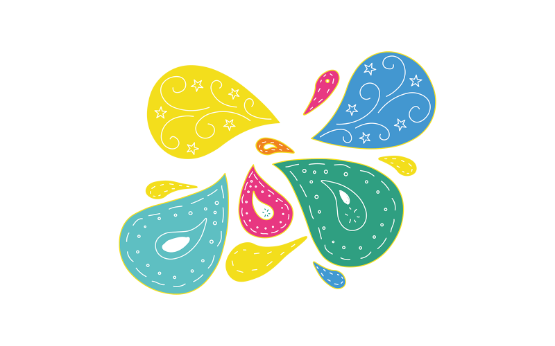彩色波浪插图矢量