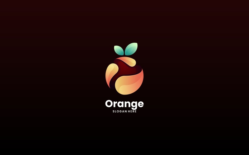 Orange gradient färglogotypdesign