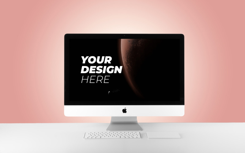 Premium Minimal Desktop Mockup-sjabloon