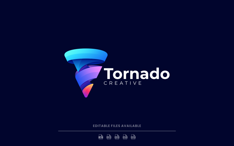 Tornado Gradient Colorful Logo