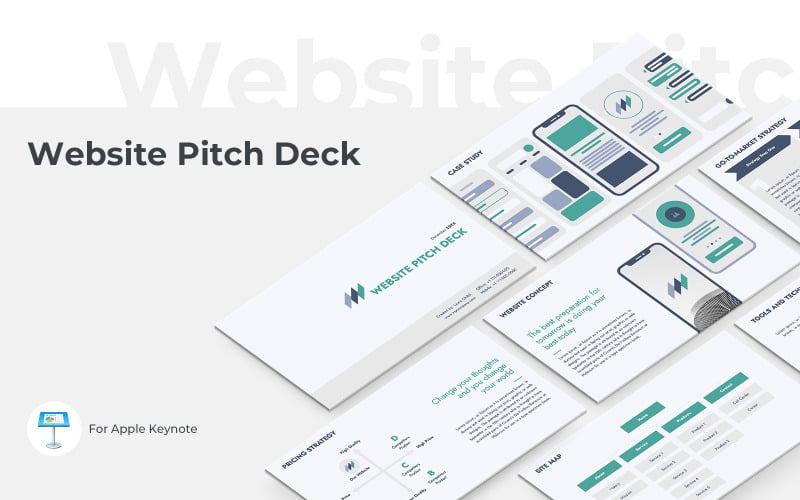 Weboldal Pitch Deck Keynote prezentációs sablon