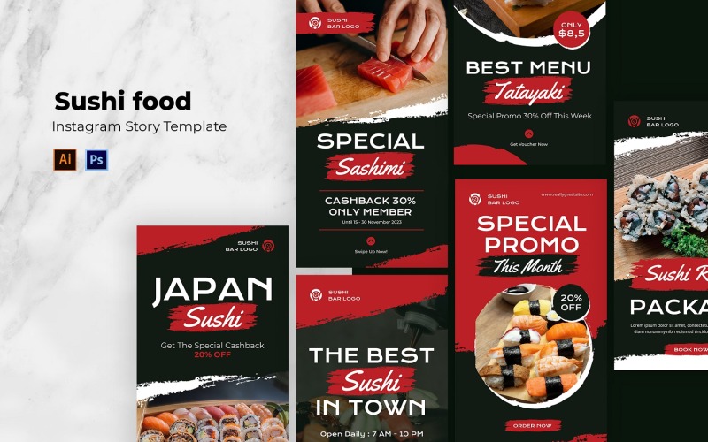 Jedzenie sushi na Instagramie
