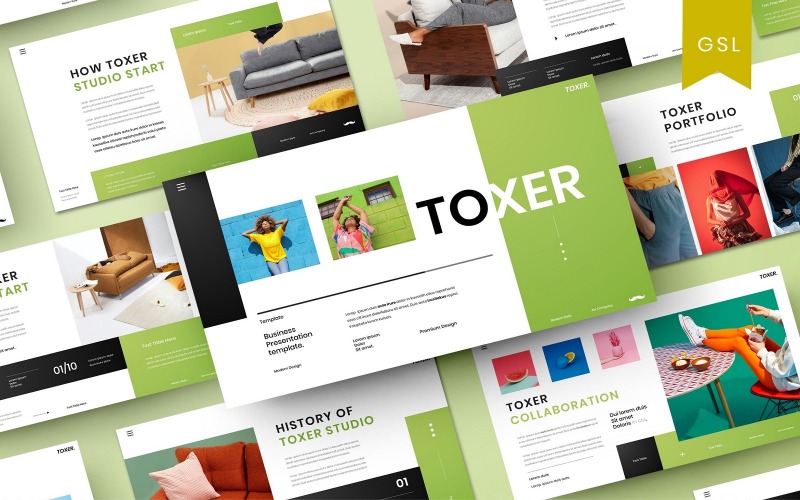 Toxer – obchodní šablona prezentace Google