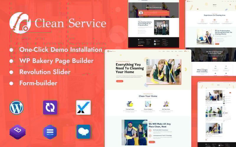 Cleener - Temizlik Hizmetleri Çok Amaçlı WordPress Teması