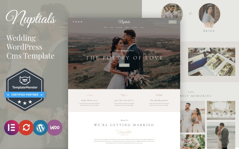 Nuptials - Wedding and Planner WordPress Theme