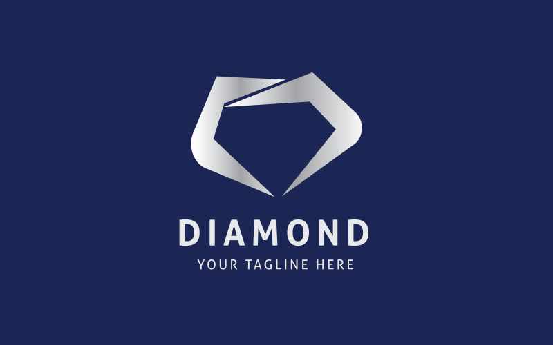 Diseño de logotipo de marca de diamante