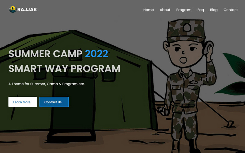 Razzak - Summer Camms Html5 登陆页面模板