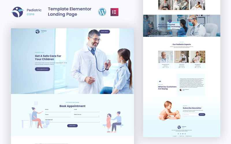 Soins pédiatriques - Page d'accueil Elementor Kit