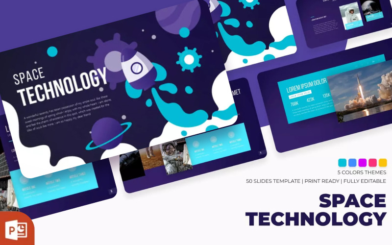 SpaTech - Космические технологии Шаблоны презентаций PowerPoint