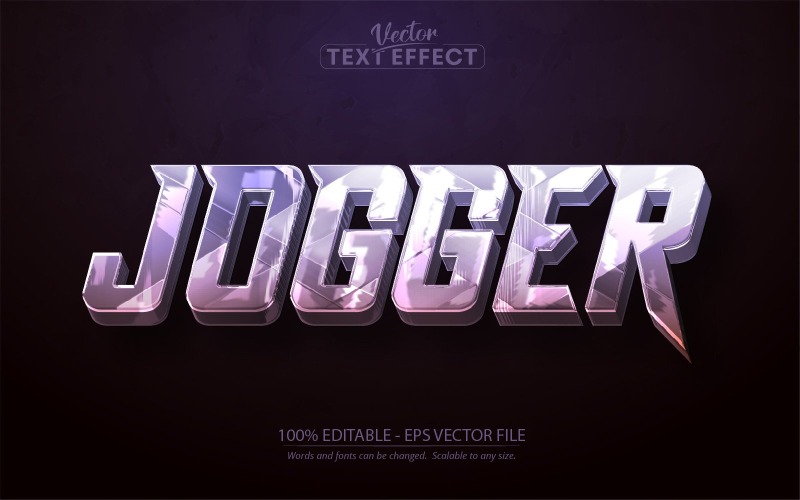 Jogger - Effet de texte modifiable, style de texte de sport de dessin animé, illustration graphique