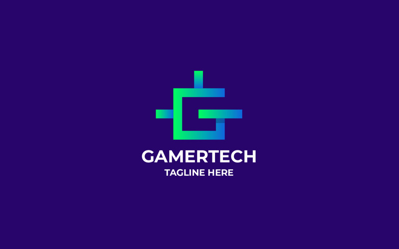 Logo della lettera G della tecnologia del giocatore professionista