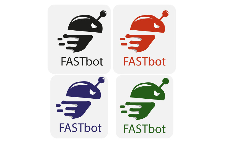 Logo Fast Bot Logo del simbolo del Bot aziendale