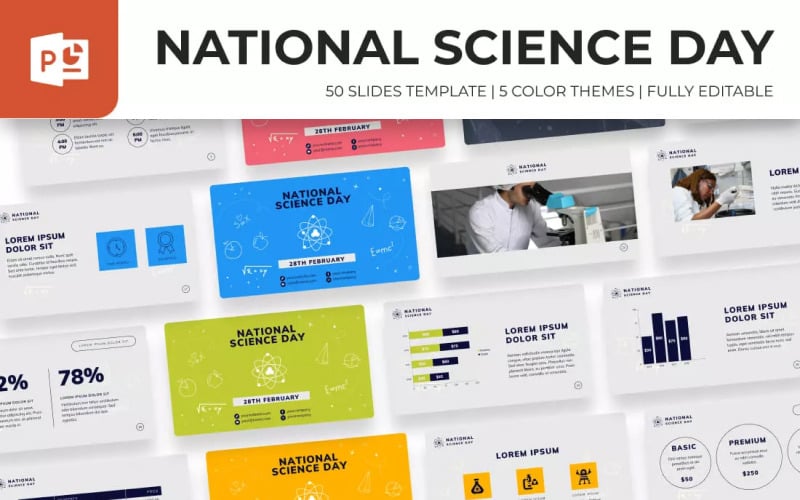 NSD - PowerPoint-sjabloon voor nationale wetenschapsdag