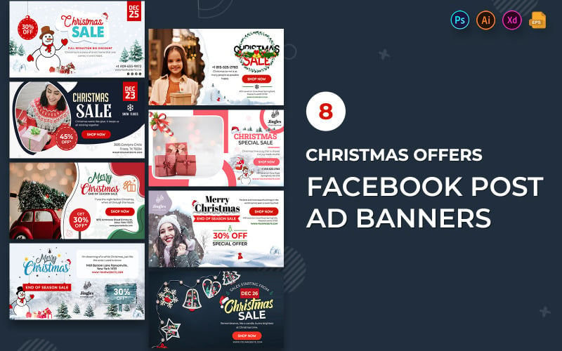 Noel Teklifleri Satış Facebook Reklam Afişleri