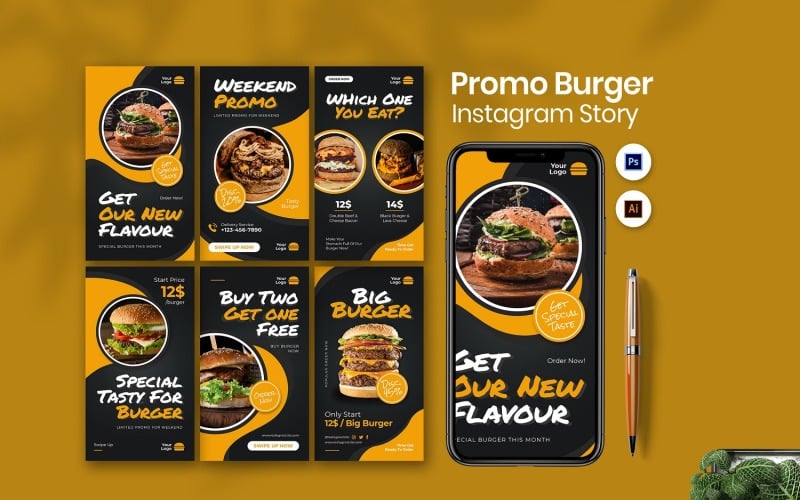 Promo Burger Instagram Story