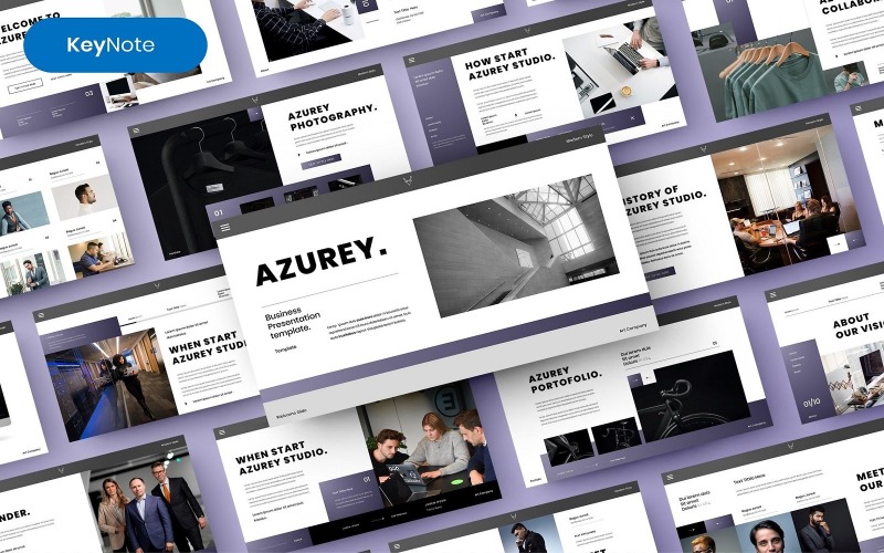 Azurey – Business Keynote sablon