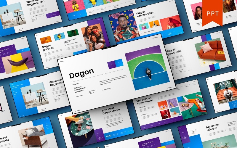 Дагон – бізнес шаблон PowerPoint