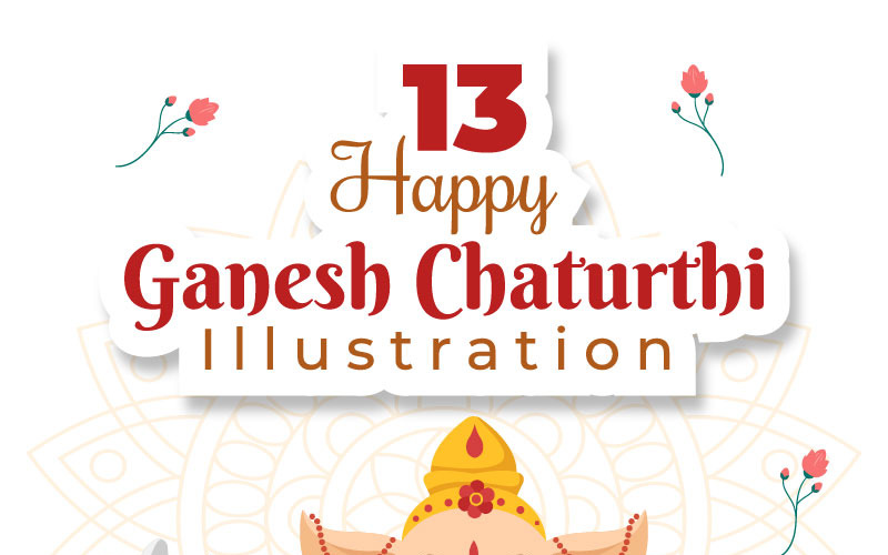 13 Glad Ganesh Chaturthi Illustration