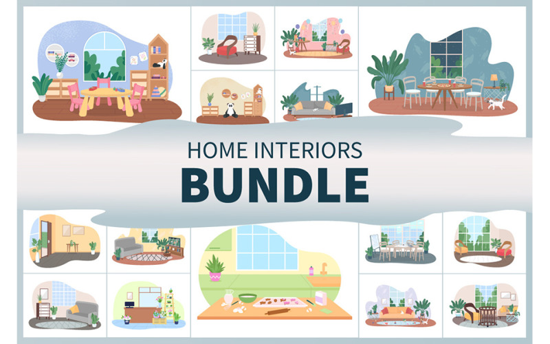 Home Interieur Illustratie Bundel