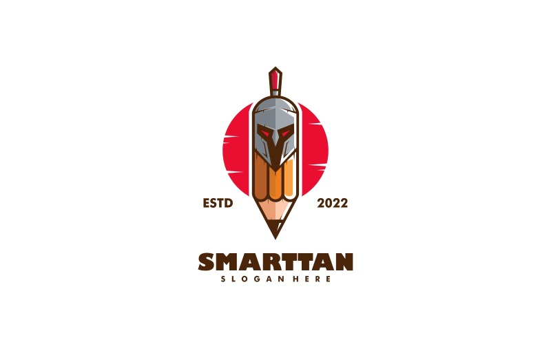 Logo semplice della matita spartana