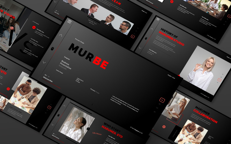 Plantilla de PowerPoint para presentación de negocios de Murebe