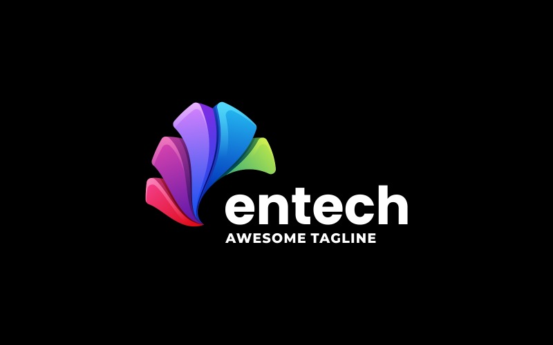 Soyut Teknoloji Renkli Logo