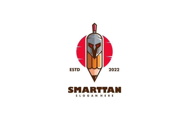 Spartan Pencil Jednoduché Logo