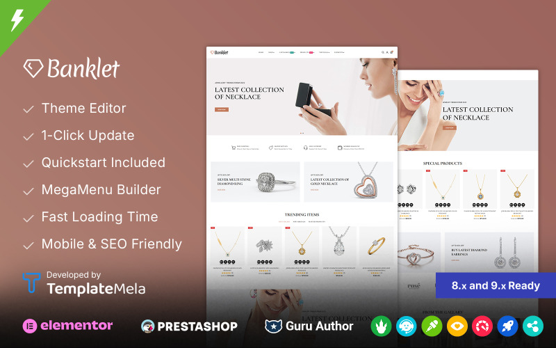 Banklet - Tema PrestaShop per gioielli e accessori