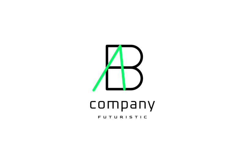 Lettre monogramme AB Logo moderne