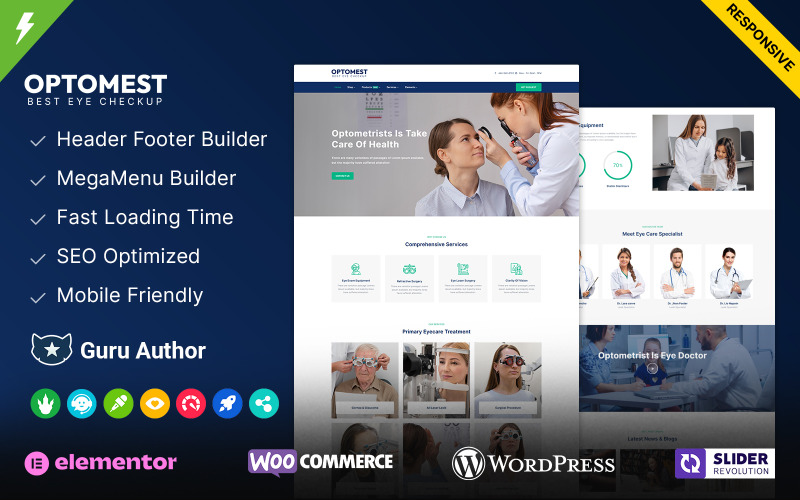 Optomest - Optometrist ve Göz Bakımı WordPress Teması