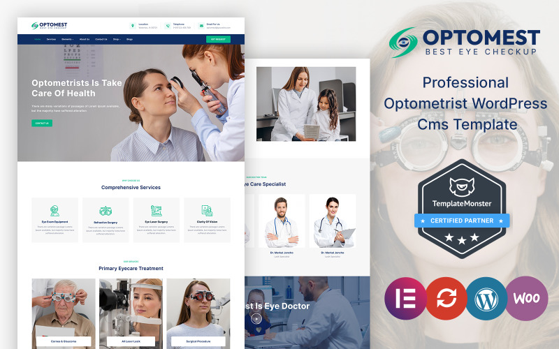 Optomest - 验光师和眼部护理 WordPress 主题