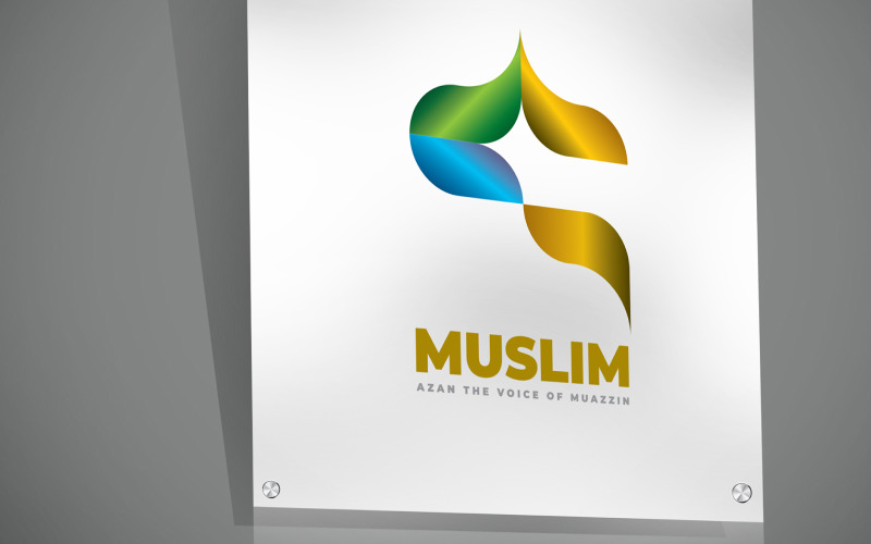Design do logotipo do Minar da Mesquita e do Salão de Oração