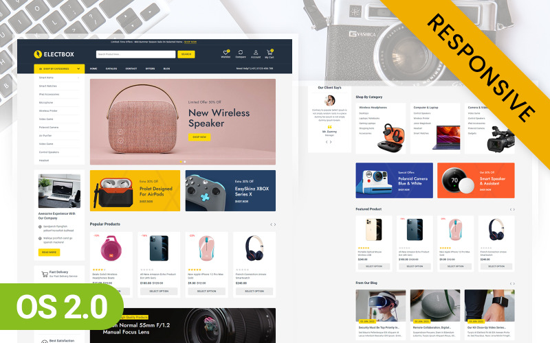 Electbox — motyw Super Store z elektroniką Shopify 2.0
