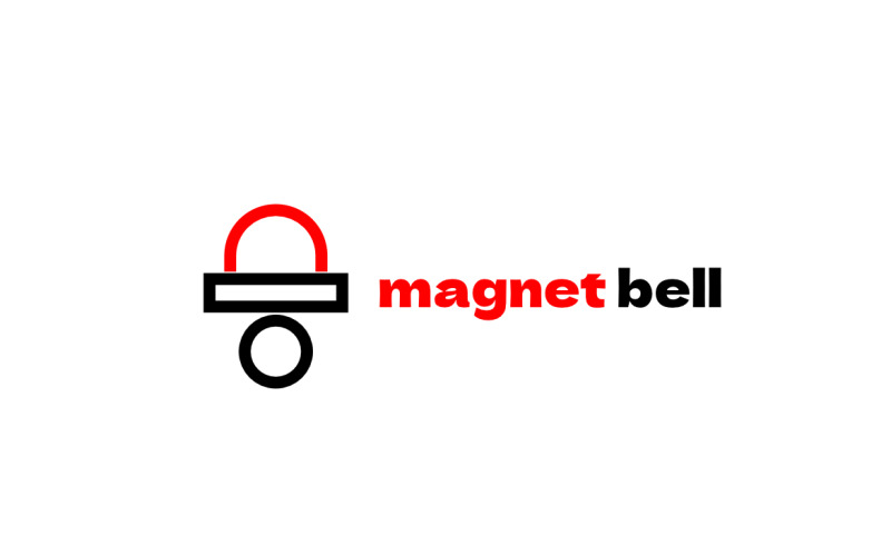 Logotipo de doble significado de campana magnética
