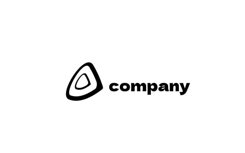 Logotipo moderno simples de mídia dinâmica de reprodução
