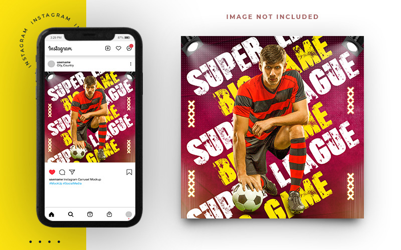 Futbol Sosyal Medya Gönderi Banner Şablonu