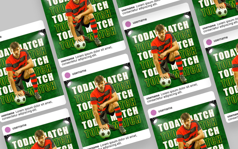 Post sui social media di calcio e modello di banner Web
