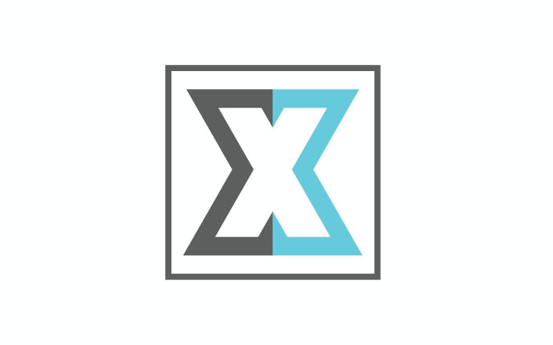Буква X шаблон логотипу компанії