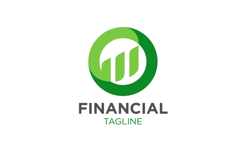 Green Grow and Trend Logo-Vorlage für Buchhaltung und Finanzen