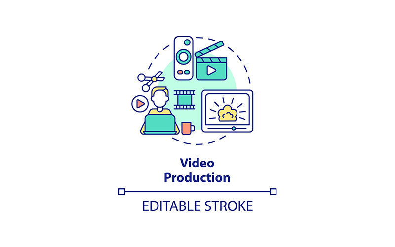 Icona del concetto di produzione video
