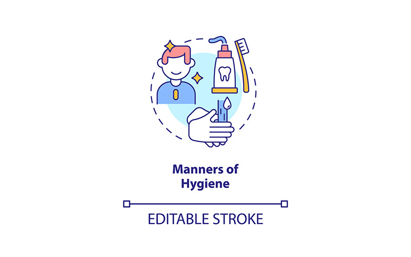 Icono de concepto de modales de higiene