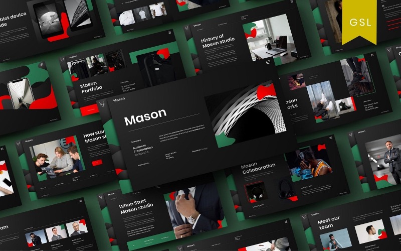 Mason – Obchodní šablona prezentace Google
