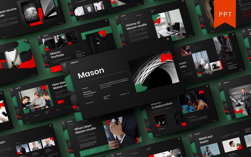Maurer – Business-PowerPoint-Vorlage