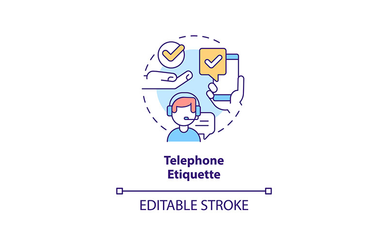 Telefon-Etikette-Konzept-Symbol