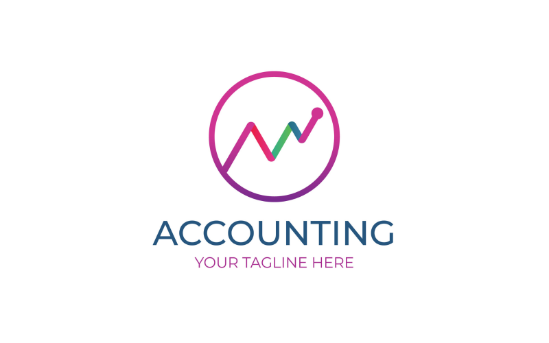 Trend and Grow logo Modello di logo contabile e finanziario