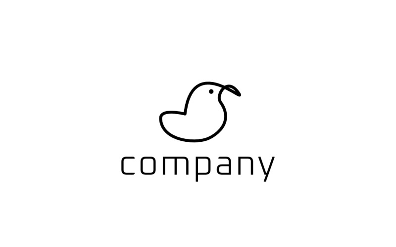 Duck Company Line Modern Logo