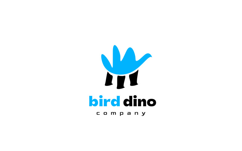 kuş dino Çift anlamlı logo 253520 templatemonster