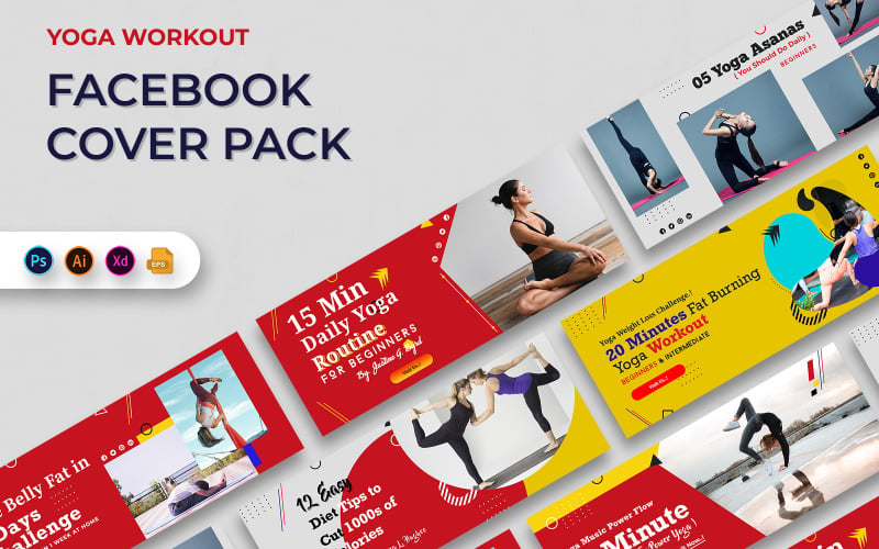 Banner di copertina Facebook di yoga e meditazione