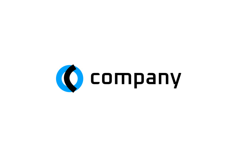 Företag abstrakt rund logotyp